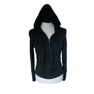 Sutton Studio Cashmere Black Hoodie, Size XS